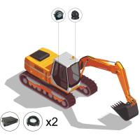 Комплект видеонаблюдения для строительной техники под ПП № 969 (офлайн SD)