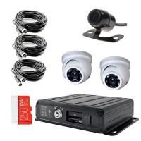 Комплект видеонаблюдения на транспорт с 1 SD картой на 3 камеры ВизорМонитор(Онлайн)