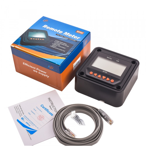 Цифровой дисплей для контроллера заряда MT-50 с кабелем 2 m Цифровой дисплей для контроллера заряда MT-50 с кабелем 2 m