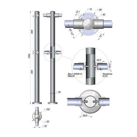 Стойка вертикальная 3V СВ-2 Стойка вертикальная 3V СВ-2