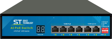 Коммутатор ST-S812POE (2M/150W/А/SC) PRO